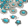 18Pcs 9 Style Tibetan Style Alloy Pendants FIND-TA0003-76-2