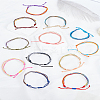 12Pcs 12 Colors Adjustable Wax Cord Braided Bracelets for Women BJEW-LP0003-15-3
