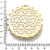 Rack Plating Brass Micro Pave Cubic Zirconia Glue Photographic Paper Pendants KK-D343-01G-3