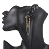 Brass & 304 Stainless Tassel Steel Stud Earrings EJEW-JE06879-2