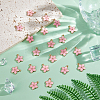 50Pcs Light Gold Plated Alloy Enamel Pendants ENAM-DC0001-89-4