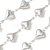 304 Stainless Steel Heart Link Chains CHS-Z004-09P-1