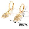 Elegant Vintage Copper Hoop Earrings with Geometric Zircon Stones IN0853-5-1