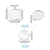 DIY Blank Dome 304 Stainless Steel Pendant Making Kits DIY-UN0056-03B-3