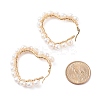 Natural Pearl Wire Wrapped Heart Big Hoop Earrings for Women EJEW-JE04796-02-3