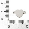 201 Stainless Steel Laser Cut Connector Charms STAS-R133-02P-09-3