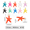 40Pcs 10 Colors Rack Plating Alloy Enamel Pendants FIND-FH0003-22-4