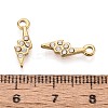 304 Stainless Steel Micro Pave Cubic Zirconia Pendants STAS-N115-51G-3