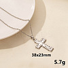 Stainless Steel Cross Pendant Necklace AR4885-9-1