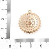 Brass Micro Pave Cubic Zirconia with Glass Pendants KK-Q026-15G-3