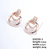 Fashionable Crossed Brass Stud Earrings Hip-hop Personality Trendy Ear Jewelry XX0906-3-1
