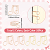 40Pcs 2 Colors Iron Paper Clips AJEW-SP0002-98C-2