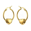 Heart Beaded Hoop Earrings for Girl Women EJEW-JE04706-2