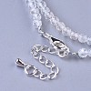 Natural White Topaz Beaded Necklaces NJEW-K114-B-A09-3