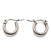 Tarnish Resistant 304 Stainless Steel Hoop Earrings EJEW-F105-36P-2
