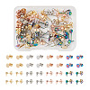 80Pcs 8 Style 304 Stainless Steel Stud Earring Findings STAS-PJ0001-40-1
