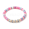 Polymer Clay Heishi Beads Bracelets Set BJEW-JB07242-03-2