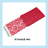 Cotton Flower Embroidery Elastic Lace Ribbon OCOR-WH0078-361B-2