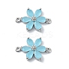 Brass Pave Cubic Zirconia Connector Charms KK-B072-01P-06-1