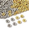 120Pcs 2 Colors Brass Crystal Rhinestone Spacer Beads RB-FS0001-06-3
