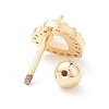 Heart Cat Eye Stud Earrings for Women LS-EJEW-A065-06G-2