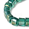 Electroplate Glass Beads Strands EGLA-R030-6x6mm-11-3