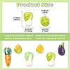 24Pcs 6 Styles Vegetable Theme Handmade Porcelain Beads PORC-CJ0001-25-2