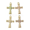 304 Stainless Steel with Crystal Rhinestone Enamel Pendants STAS-G362-02G-1
