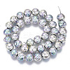 Electroplated Natural Lava Rock Beads Strands G-S352-30D-03-2