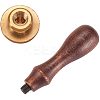 DIY Letter Scrapbook Brass Wax Seal Stamps and Wood Handle Sets AJEW-PH0010-O-3