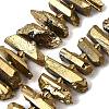 Electroplated Natural Quartz Crystal Beads Strands G-F800-B-3