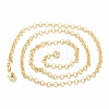 Brass Rolo Chain Necklace Making MAK-F036-01G-2