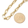 304 Stainless Steel Teardrop Link Chain Necklaces for Women NJEW-R012-02G-5