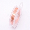 Round Copper Craft Wire CWIR-WH0001-0.5mm-16-1