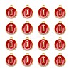 Golden Plated Alloy Enamel Charms ENAM-S118-03I-2