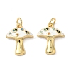 Brass Micro Pave Cubic Zirconia Pendants KK-P326-10G-02-1