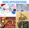 4Pcs 2 Colors Brass Screw Carabiner Lock Charms KK-UN0001-99-6