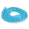 Transparent Electroplate Glass Beads Strands EGLA-A039-T4mm-L19-2