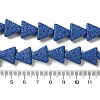 Triangle Dyed Natural Lava Rock Beads Strands G-O126-04A-03-4