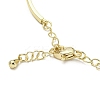 Infinity Heart Brass with Clear Cubic Zirconia Cuff Bangle with Safety Chains LS-BJEW-L683-02G-3