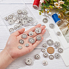  24Pcs 4 Style Alloy & Brass Snap Buttons FIND-NB0003-66P-3