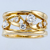 Alloy and Crystal Rhinestone Finger Rings FS-WG8CE30-02-2