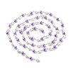 Glass Pearl Round Beads Chains for Necklaces Bracelets Making AJEW-JB00112-06-1