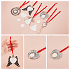 5 Sets 5 Styles Zinc Alloy Heat Transfer Sublimation Blank Pendant Decorations AJEW-GA0007-53-4