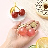 2Pcs 2 Colors Cherry Transparent Resin Pendnats RESI-CJ0004-59-4