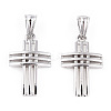 Rhodium Plated 925 Sterling Silver Pendants STER-T007-43P-1