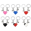 Matching Couple Resin Heart Keychain KEYC-YW00181-01-2
