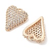 Brass Micro Pave Clear Cubic Zirconia Pendants KK-S388-01G-01-2