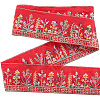 5 Yards Polyester Embroidery Flower Ribbon OCOR-CY0001-17D-1