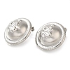304 Stainless Steel Flat Round with Snake Stud Earrings EJEW-I312-07P-2